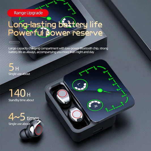 M90 Max TWS Wireless Earbuds – HiFi Stereo Sound with 1200mAh Charging Case | Bluetooth Earphones ar